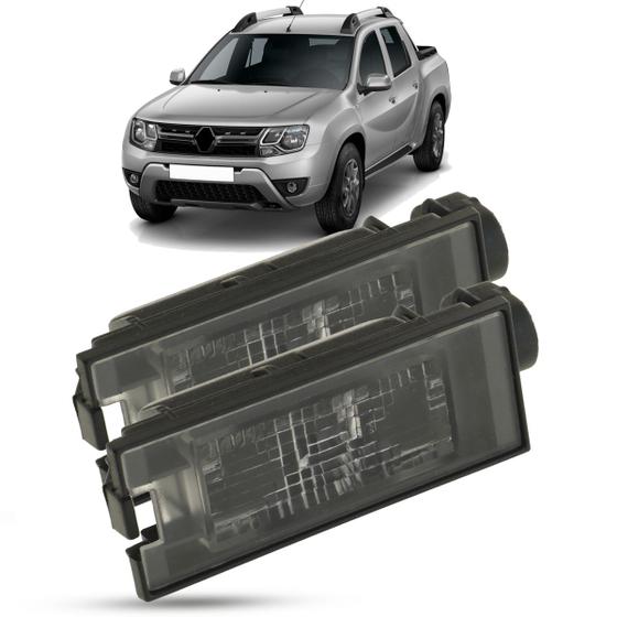 Imagem de Par Lanterna Luz de Placa + Soquete Renault Pick-up Duster Oroch 2016 2017 2018 2019 2020 2021 2022 2023