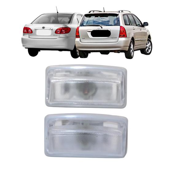 Imagem de Par Lanterna Luz De Placa Toyota Fielder Corolla 2003 04 05 06 07 2008 Com Soquete