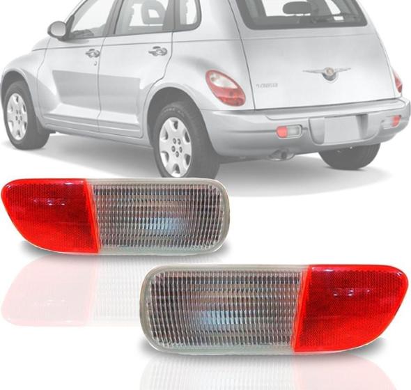 Imagem de Par Lanterna Parachoque Luz Ré Neblina Pt Cruiser 2006 2011