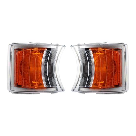 Imagem de Par Lanterna Pisca Dianteiro Seta Scania S5 S6 Moderno P/G/R Com Led