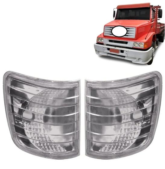 Imagem de Par Lanterna Pisca Seta Direcional Dianteira Mercedes benz 1418 1214 1218 1620 1632 1634 1935 1618 1938ls Bicudos