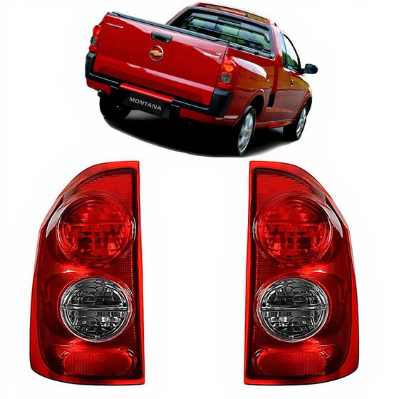 Imagem de PAR Lanterna Traseira Chevrolet Montana 03 04 05 06 07 08 09 10 VM FU