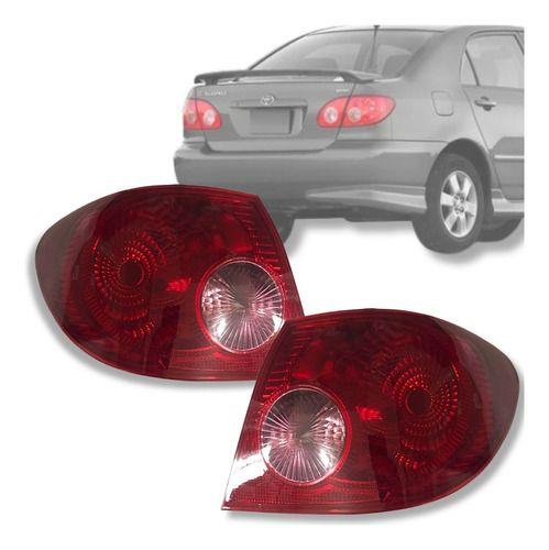 Imagem de Par Lanterna Traseira Corolla 2002 03 A 2007 C/ Seta Rosada