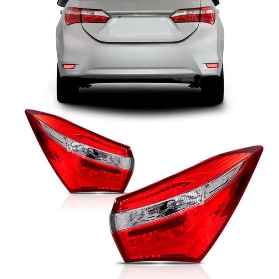 Imagem de Par Lanterna Traseira Corolla 2014 2015 2016 Canto Com Led
