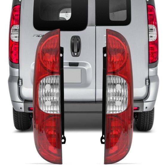 Imagem de Par Lanterna Traseira Doblo 10 11 12 13 14 15 16 17 18 19 Fiorino 14 15 16 17 18 19 Bicolor Cristal