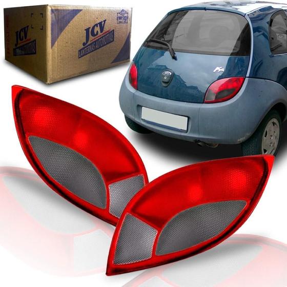 Imagem de Par Lanterna Traseira Ford Ka 97 98 99 00 01 Ré Fumê Jcv