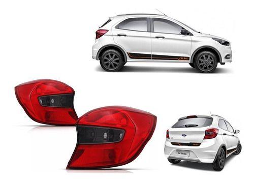 Imagem de PAR Lanterna Traseira Ford Ka Hatch 2015 2016 2017 18 Fumê