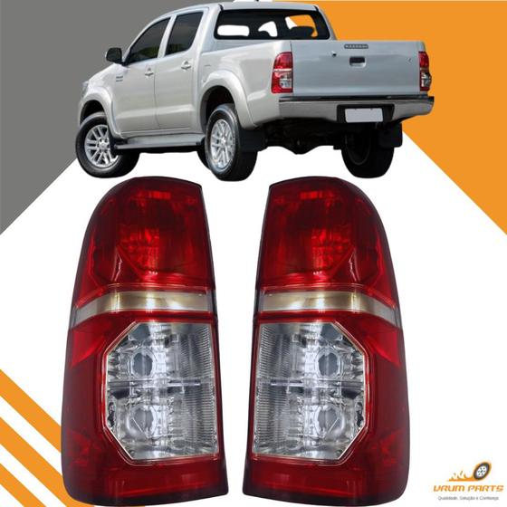 Imagem de Par Lanterna Traseira Hilux 2012 A 2015 Bicolor