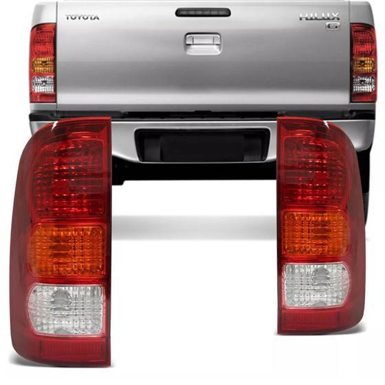 Par Lanterna Traseira Hilux Pick up SR SRV 05 06 07 08 09 10 11 Tricolor Menor preço em Par Lanterna Traseira Hilux Pick up SR SRV 05 06 07 08 09 10 11 Tricolor