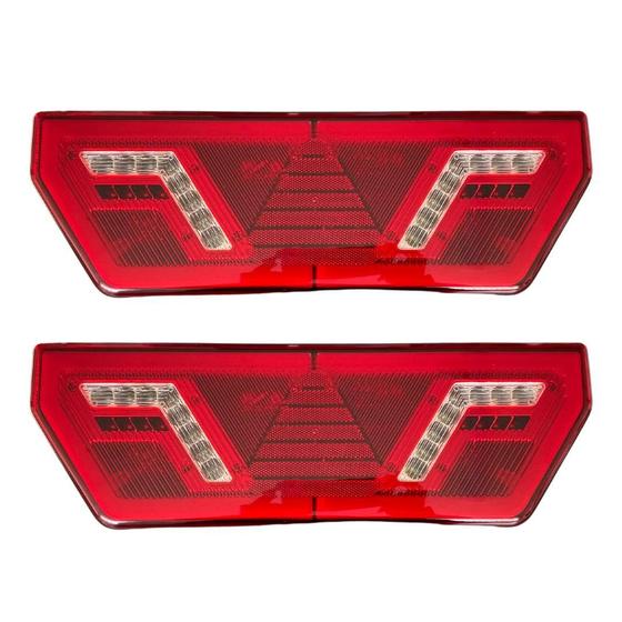 Imagem de Par Lanterna Traseira Implementos Guerra Universal 24V Led