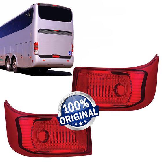 Imagem de PAR Lanterna Traseira Posição Freio Ônibus Marcopolo G6 Viaggio Paradiso ORIGINAL