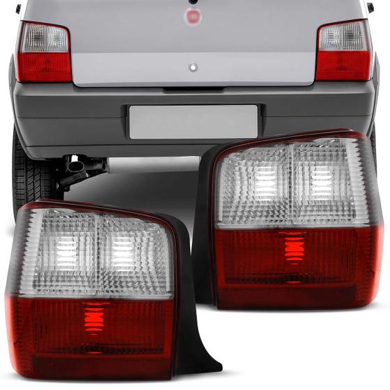 Par Lanterna Traseira Uno 2004 a 2010 Uno Mille 2004 a 2014 Bicolor Cristal Menor preço em Par Lanterna Traseira Uno 2004 a 2010 Uno Mille 2004 a 2014 Bicolor Cristal