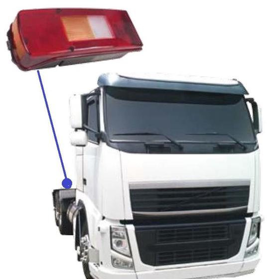 Par lanterna traseira vigia volvo fh 5 funções posição freio pisca ré refletivo Menor preço em Par lanterna traseira vigia volvo fh 5 funções posição freio pisca ré refletivo
