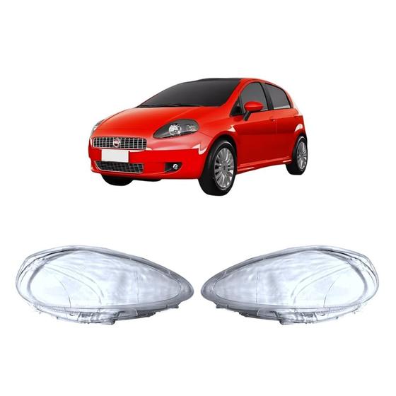 Imagem de Par lente farol fiat punto 2008 2009 2010 2011 e 2012 