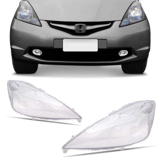 Par Lente Farol Honda New Fit 2009 2010 2011 2012 Transparente Menor preço em Par Lente Farol Honda New Fit 2009 2010 2011 2012 Transparente