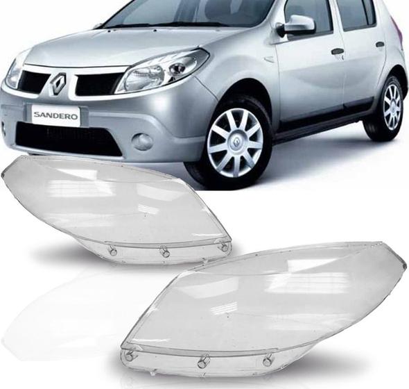 Imagem de Par Lente Farol Renault Sandero 2012 2013 2014