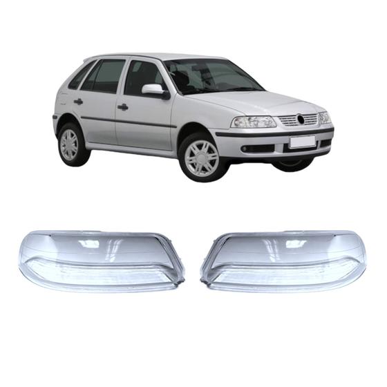 Imagem de Par lente farol volkswagen gol g3 1999 a 2005