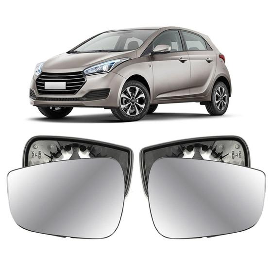 Imagem de Par Lente Retrovisor Hyundai HB20 Todos Dir / Esq