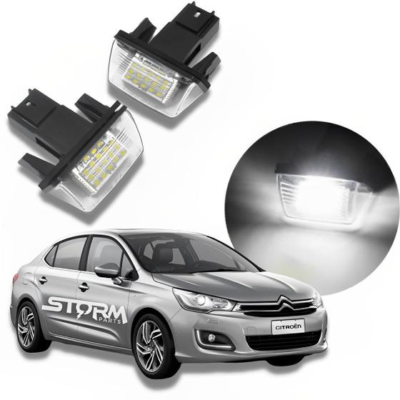 Imagem de Par luz de placa led Citroen C4 Lounge Par iluminação ano 2013 a 2024 sedan Lâmpada Exclusive Thp Tendance Origine S Feel Live Business Shine