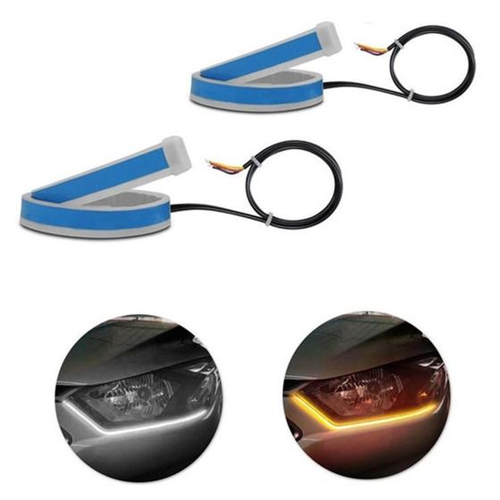 Imagem de Par Luz Led Decorativa Automotiva Sequencial Slr DLR para Carro - 60 Cm