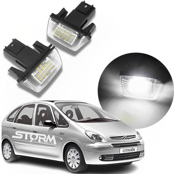 Imagem de Par luz placa led lanterna Citroen Xsara Picasso 2006 a 2012 lâmpada Glx Exclusive Gl Etoile 2.0 1.6 2011 2010 2009 2008 2007