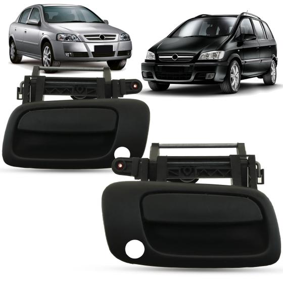 Imagem de Par Maçaneta Externa da Porta Dianteira Com Furo GM Astra Hatch Sedan 1999 a 2011 Zafira 2001 a 2012