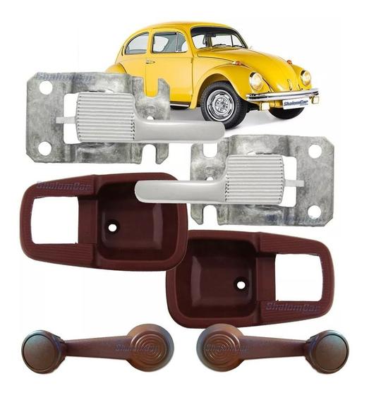 Par Maçaneta Interna Fusca Brasilia Variant Cromada Metal Mr ...
