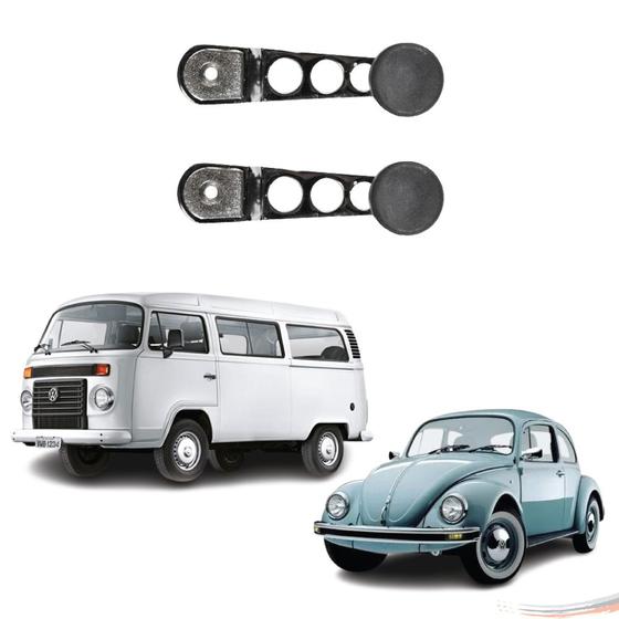 Imagem de Par Manivela Eleva Vidro Cromada Fusca 70 A 96 Kombi 75 A 13