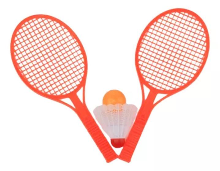 Imagem de Par Mini Jogo De Raquete Badminton Infantil De Brinquedo