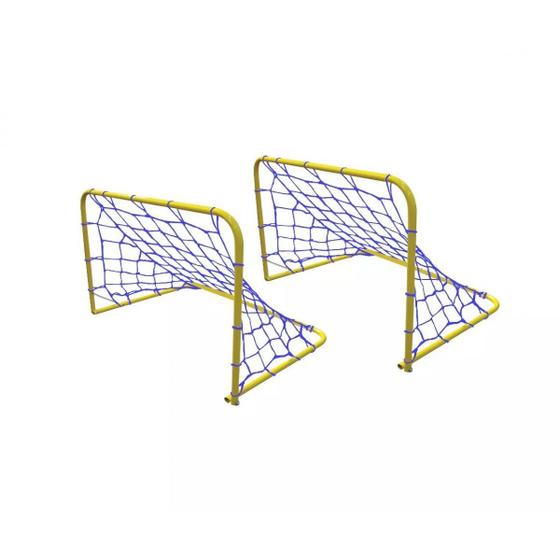 Imagem de Par Mini Traves Golzinho Futebol 78x53x0,07 cm Em Aço Pintado UltimaX 4008