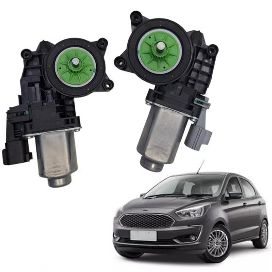 Imagem de Par Motor Máquina Vidro Elétrico Dianteiro Ford Ka 2015 2016 2017 2018 2019 2020 2021 Original