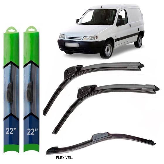 Imagem de Par Palheta Para-Brisa Peugeot Partner 1997/ 2002 Silicone