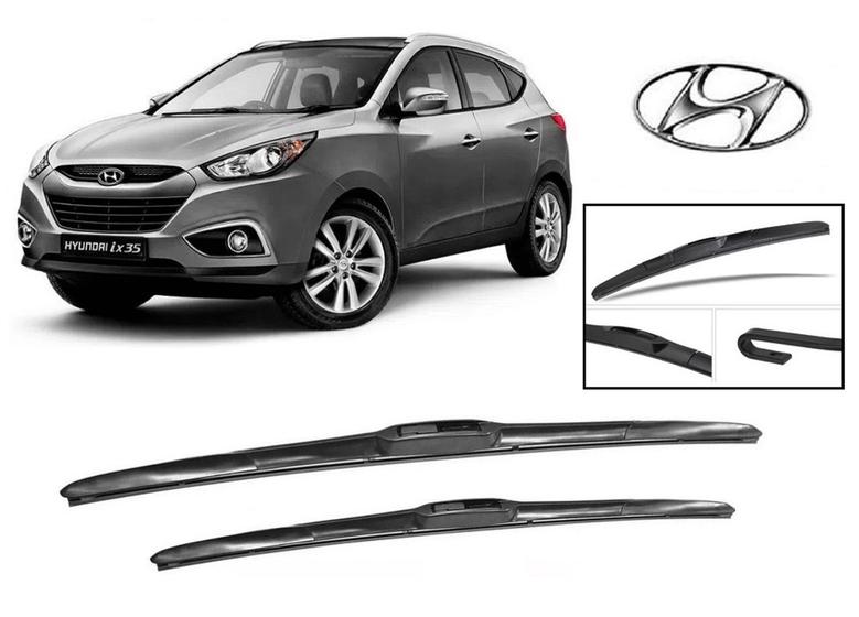 Imagem de Par Palhetas Limpador de Parabrisa Dianteiro Modelo Original para Hyundai IX35