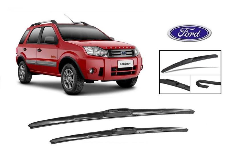 Imagem de Par Palhetas Limpador De Parabrisa Dianteiro Modelo Originl para Ford Ecosport I anos 2003 ate 2012