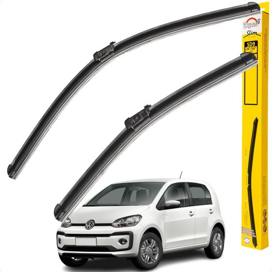 Imagem de Par Palhetas Limpador Parabrisa Vw Up 2014 Á 2021 Dyna