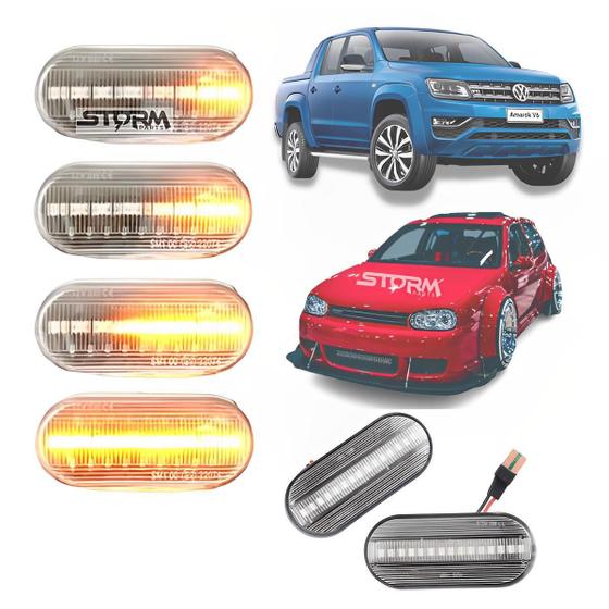 Imagem de Par Pisca Seta Sequencial Golf Amarock Polo Volkswagen Led