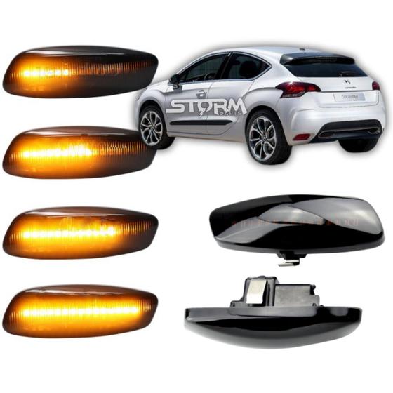 Imagem de Par Pisca Seta Sequencial Retrovisor Citroen Ds4 ano 2012 a 2016 Thp Turbo lampada led Sinal Lateral Repetidor Dianteiro Sport Chic Hatch