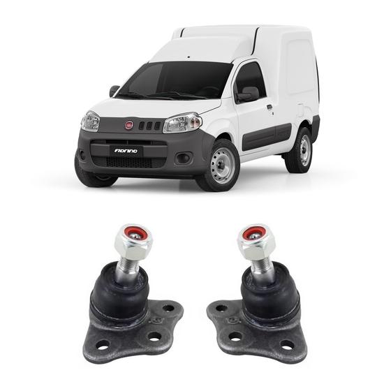 Imagem de Par Pivo Bandeja Leque Dianteira Fiat Fiorino 2019 2020 2021