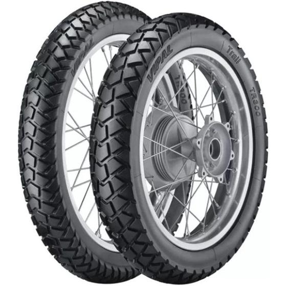 Par Pneu 110/80-18 + 90/90-18 Reinf Tr300 Vipal Menor preço em Par Pneu 110/80-18 + 90/90-18 Reinf Tr300 Vipal
