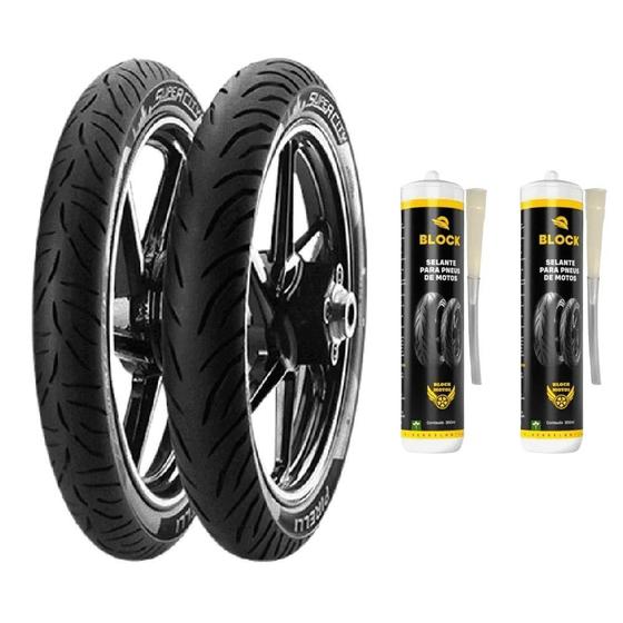 Imagem de Par Pneu 90/90-18 + 275-18 Tl Super City Pirelli Cg Fan Titan Yes + Selantes