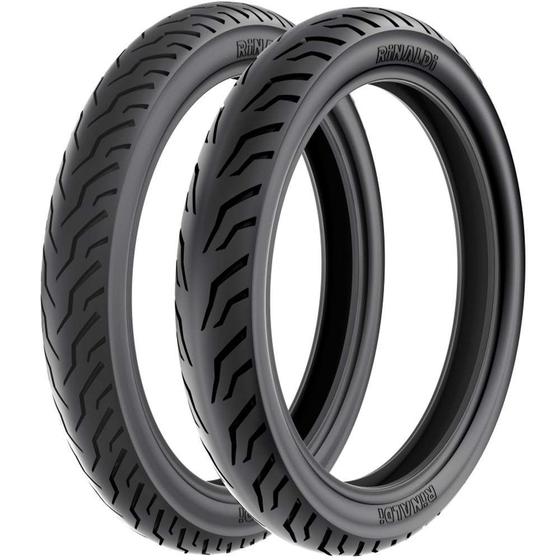 Imagem de Par Pneu Honda Cg 160 Fan 90/90-18 + 275-18 Tubeless Ss48 Rinaldi