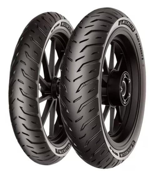 Imagem de Par pneu michelin pilot stret 2 dianteiro/traseiro 80-100-18/90-90-18