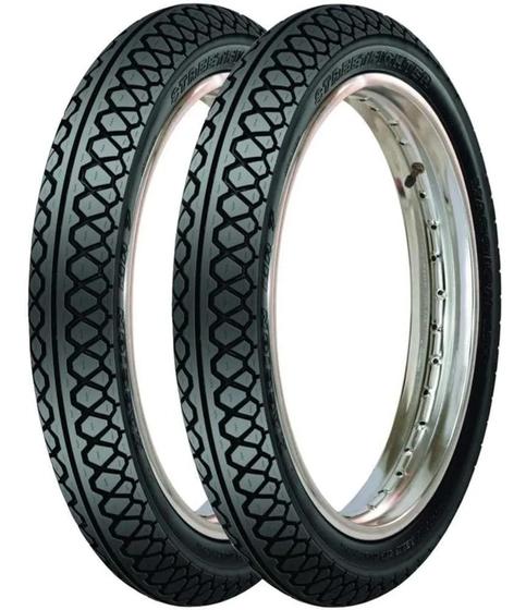 Par Pneu Moto 80/100/14 + 60/100/17 Biz 125 Pop 100 Maggion Streetfigther Menor preço em Par Pneu Moto 80/100/14 + 60/100/17 Biz 125 Pop 100 Maggion Streetfigther