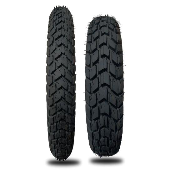 Par Pneu Moto Honda Bros 150/160 Modelo 110/90-17 + 90/90-19 Menor preço em Par Pneu Moto Honda Bros 150/160 Modelo 110/90-17 + 90/90-19