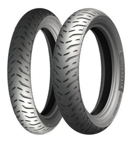 Imagem de Par Pneu Moto Michelin PILOT STREET 2 60/100-17 + 80/100-14 Sem Câmara Biz 125 Pop 100 110