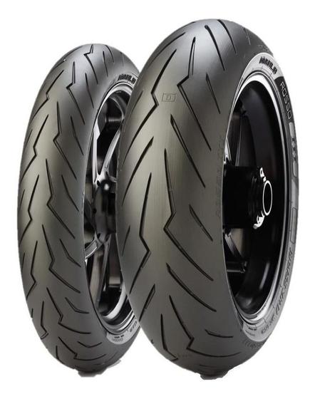 Imagem de Par Pneu Pirelli Diablo Rosso Iii 110 + 150 Mt03 R3 2023