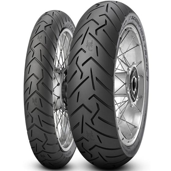 Par Pneu Tiger 800 Xr V-Strom 650 150/70r17 + 110/80r19 Scorpion Trail 2 Pirelli Menor preço em Par Pneu Tiger 800 Xr V-Strom 650 150/70r17 + 110/80r19 Scorpion Trail 2 Pirelli