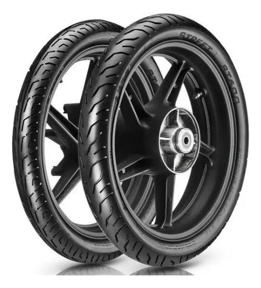 Imagem de Par Pneu Vipal St600 80/100-18 + 100/90-18 S/Câmara Cg Titan Ybr 125/150