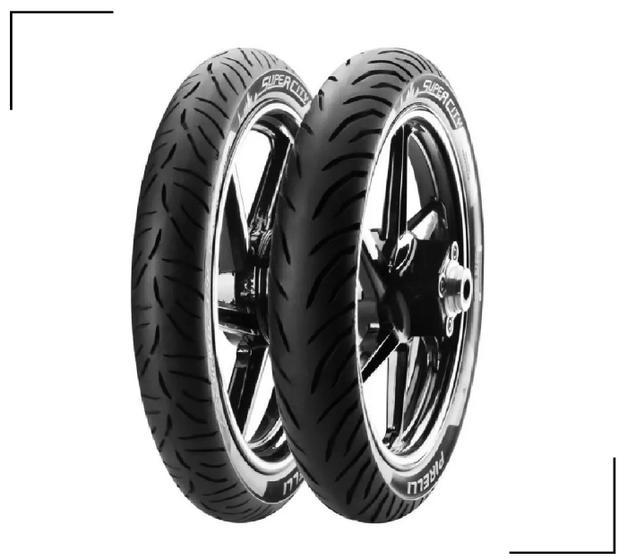 Par Pneus Cg 160 Titan Fan Start Pirelli Super City S/ Camara Imagem de Par Pneus Cg 160 Titan Fan Start Pirelli Super City S/ Camara