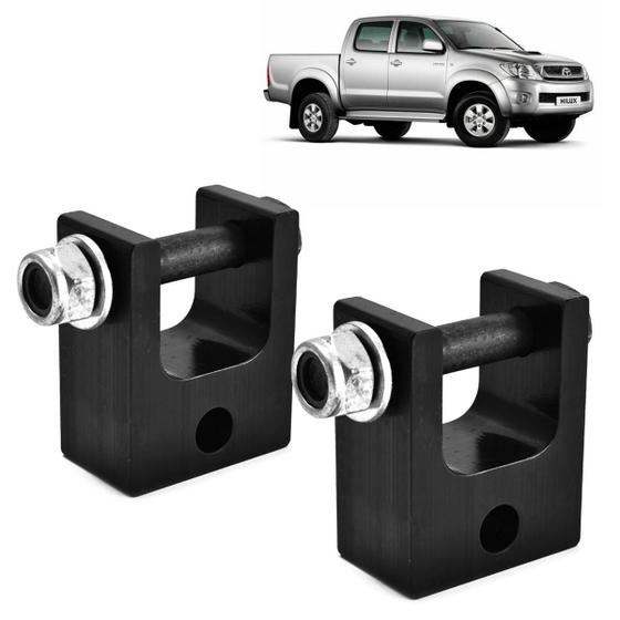 Imagem de Par Prolongador De Amortecedor Traseiro Preto Hilux 05-22